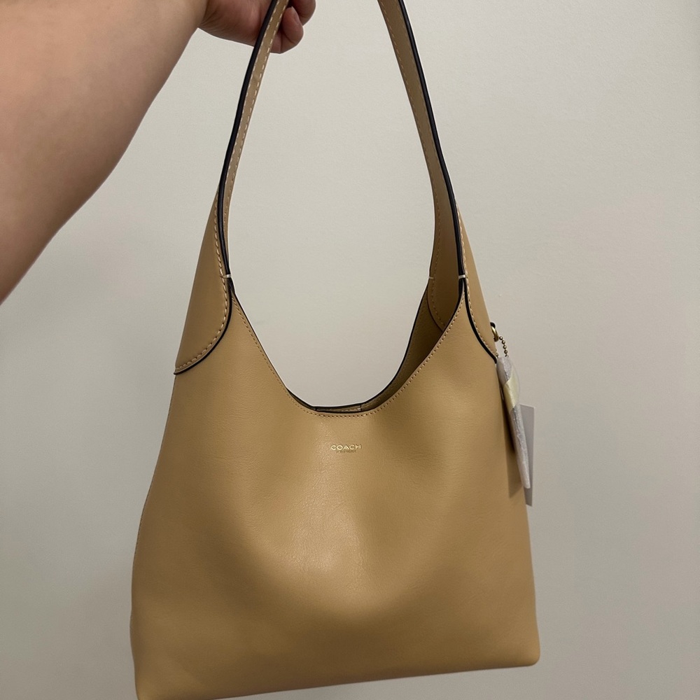 Coach Tan Brooklyn 28 Leather Shoulder Bag